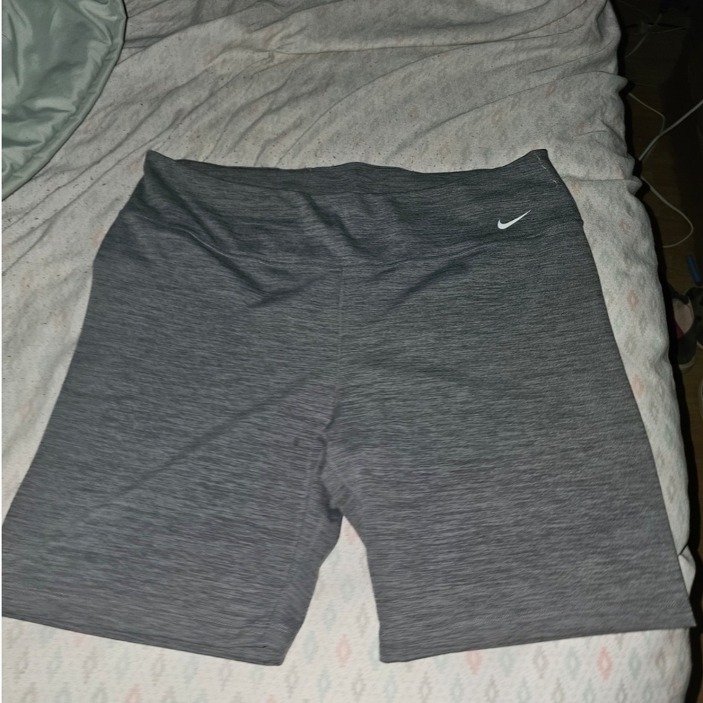 Nike Heather Gray Biker Shorts